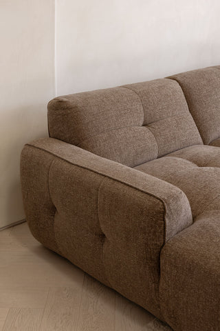 Como 6 Seater Double Chaise - Walnut