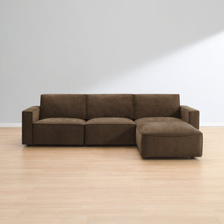 Maui 3 Seater with Ottoman - Velora Coco