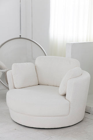 Brandy Swivel Chair - Boucle Arctic